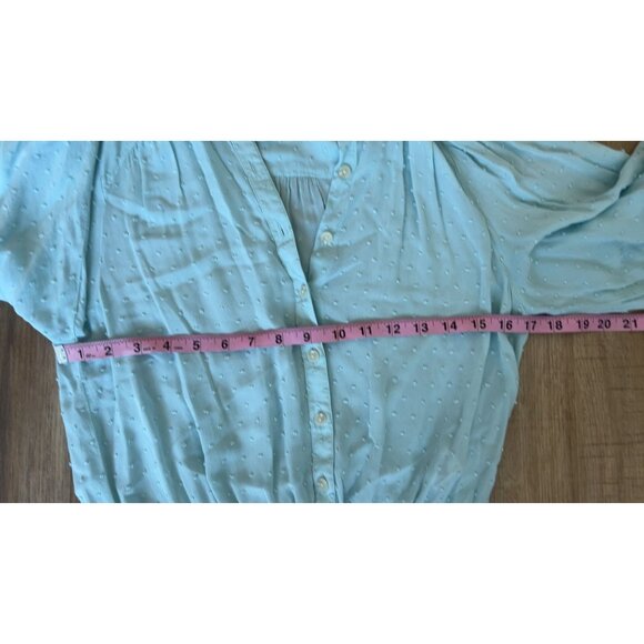 Maeve by Anthropologie Blue Rosa Swiss Dot Blouse Size XS - Picture 7 of 8